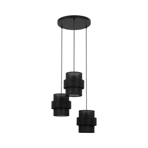 Lustră Calisto cu rozetă rotundă, negru