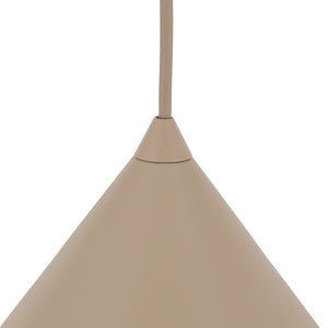 Lustră Cono din metal, somon, abajur salvie, mărimea M