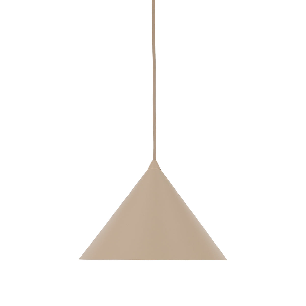 Lustră Cono din metal, somon, abajur salvie, mărimea M