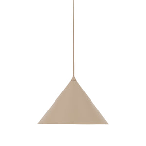 Lustră Cono din metal, somon, abajur salvie, mărimea M