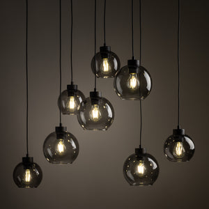 Lustră Cubus, grafit, 8 becuri