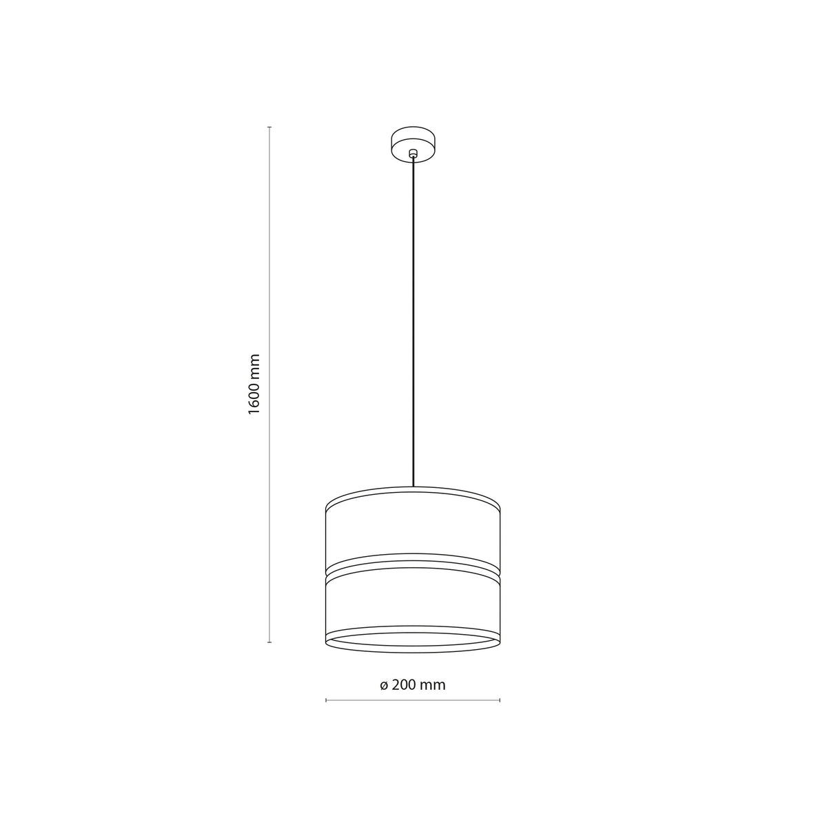 Lustră Dorma cu 1 bec și abajur din iută, lemn deschis, Diametru 200 mm