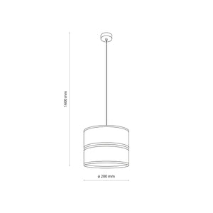 Lustră Dorma cu 1 bec și abajur din iută, lemn deschis, Diametru 200 mm