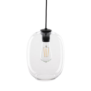 Lustră Elio din sticlă, transparent, 1 bec
