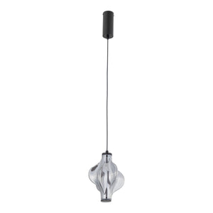 Lustră Elva din sticlă, negru, 8 W