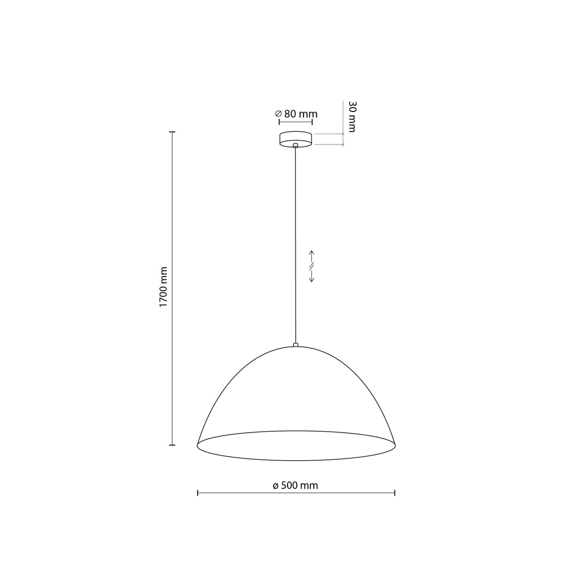 Lustră Faro 500 din metal, negru