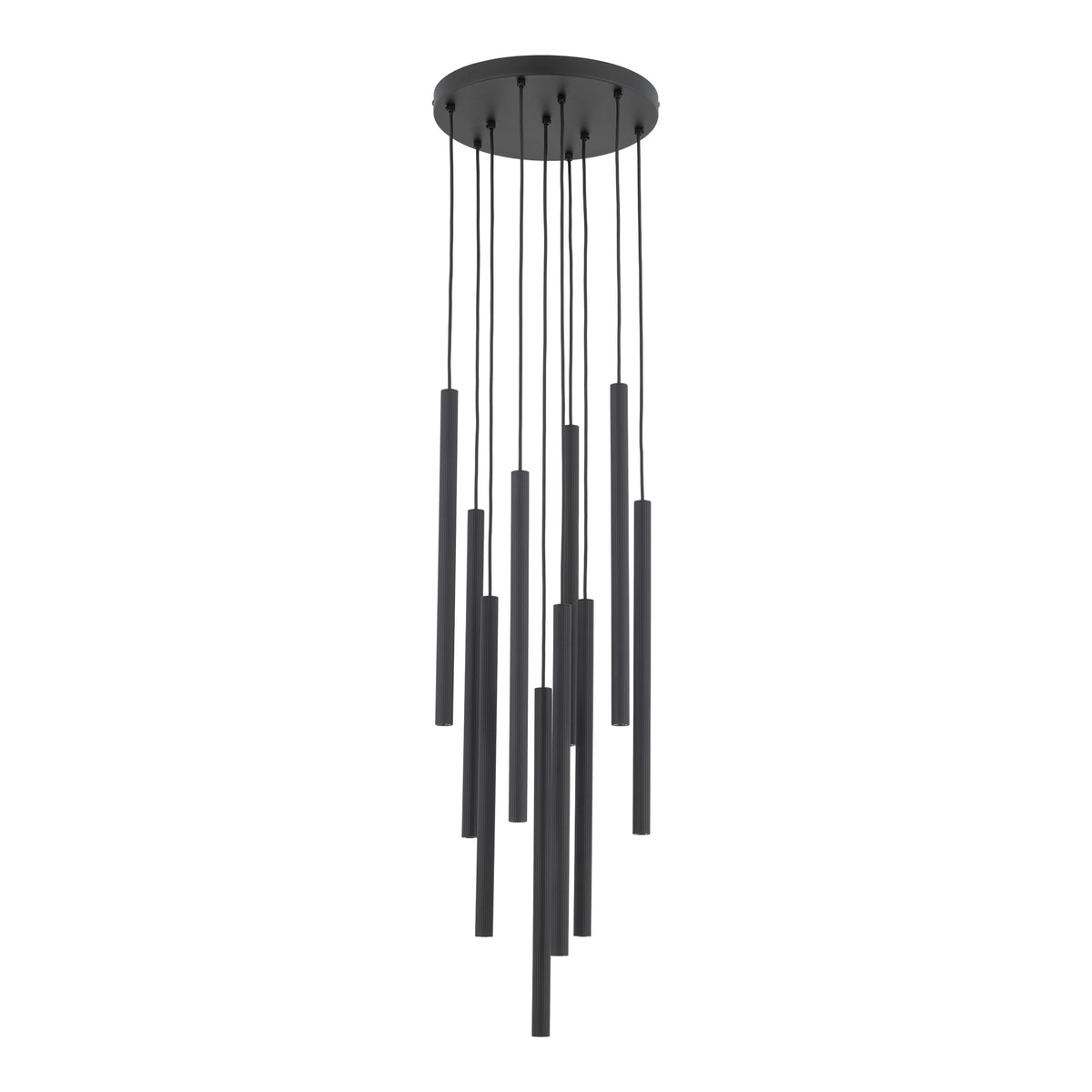 Lustră Ferro cu rozetă rotundă, negru