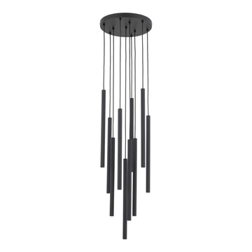 Lustră Ferro cu rozetă rotundă, negru