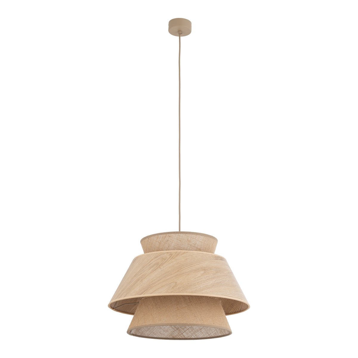 Lustră Kalum cu 1 bec, lemn, Diametru 380 mm