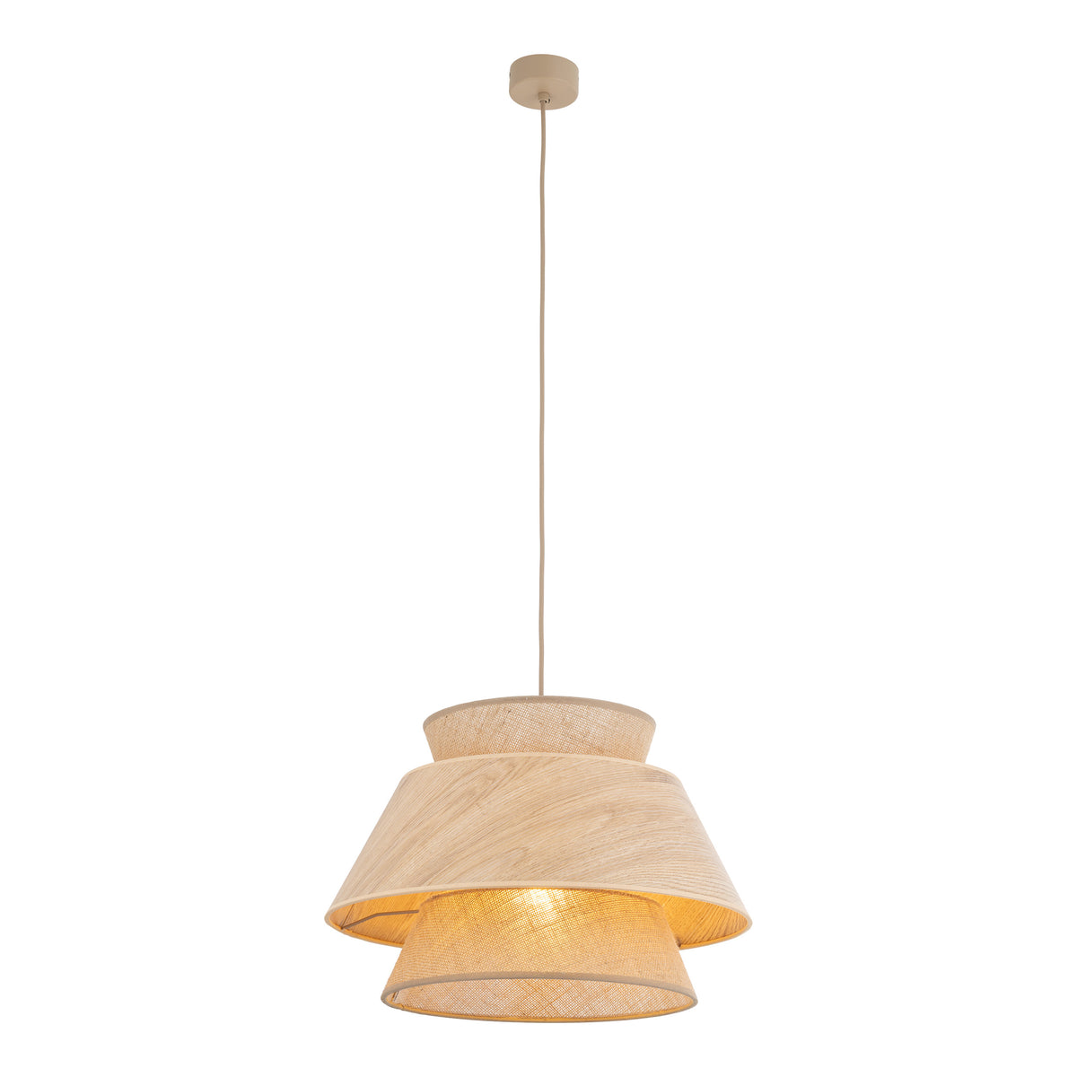 Lustră Kalum cu 1 bec, lemn, Diametru 380 mm