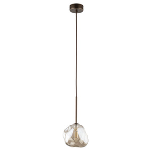Lustră Lava cu 1 bec, maro, 150 × 150 × 1600 mm
