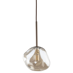 Lustră Lava cu 1 bec, maro, 150 × 150 × 1600 mm