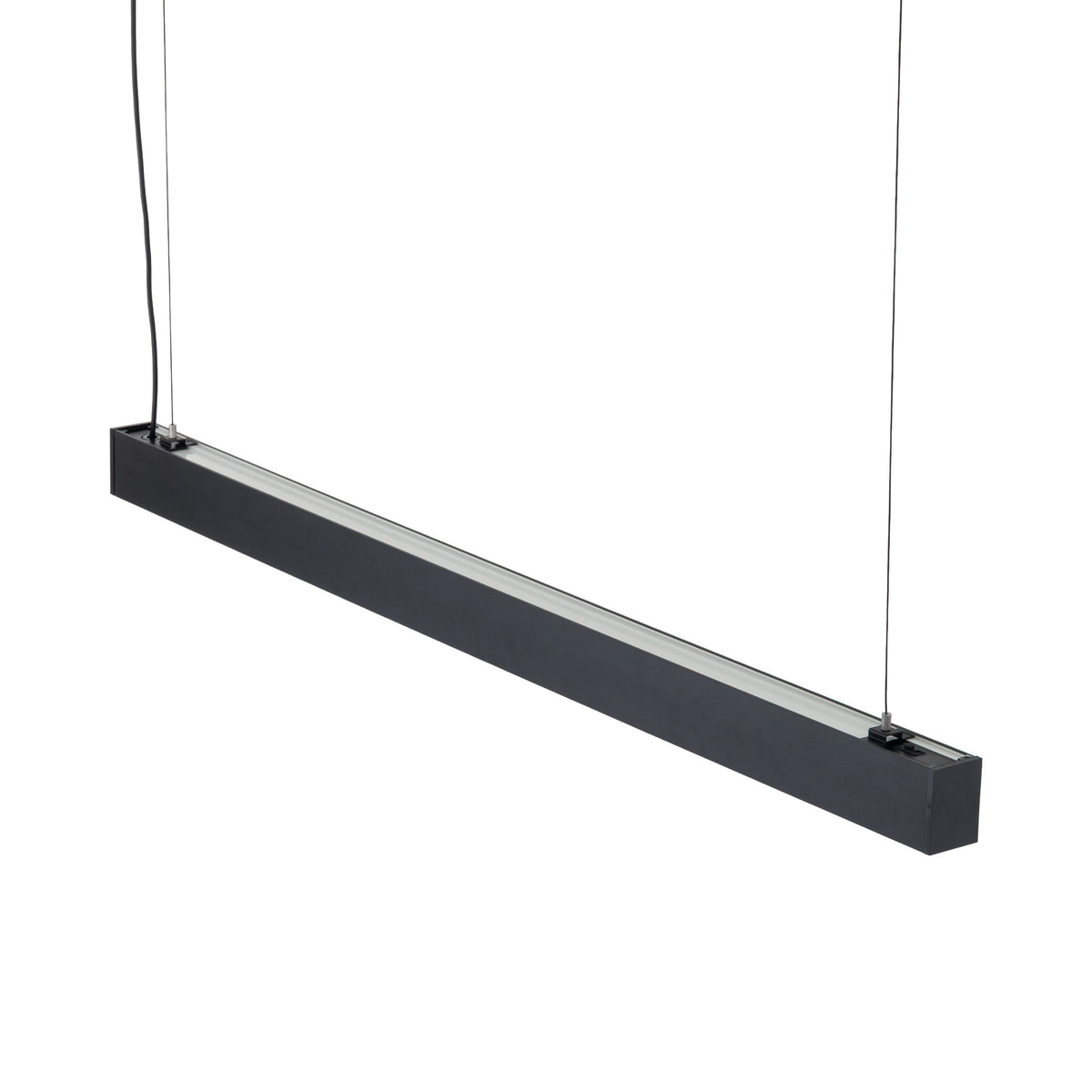 Capătul lămpii Luxe Pro negre, cu prinderea cablului