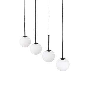 Lustră Martin, negru, 4 becuri