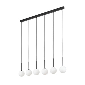 Lustră Martin, negru, 6 becuri