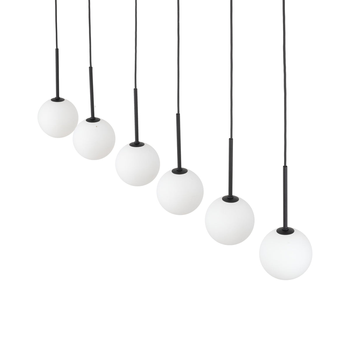 Lustră Martin, negru, 6 becuri