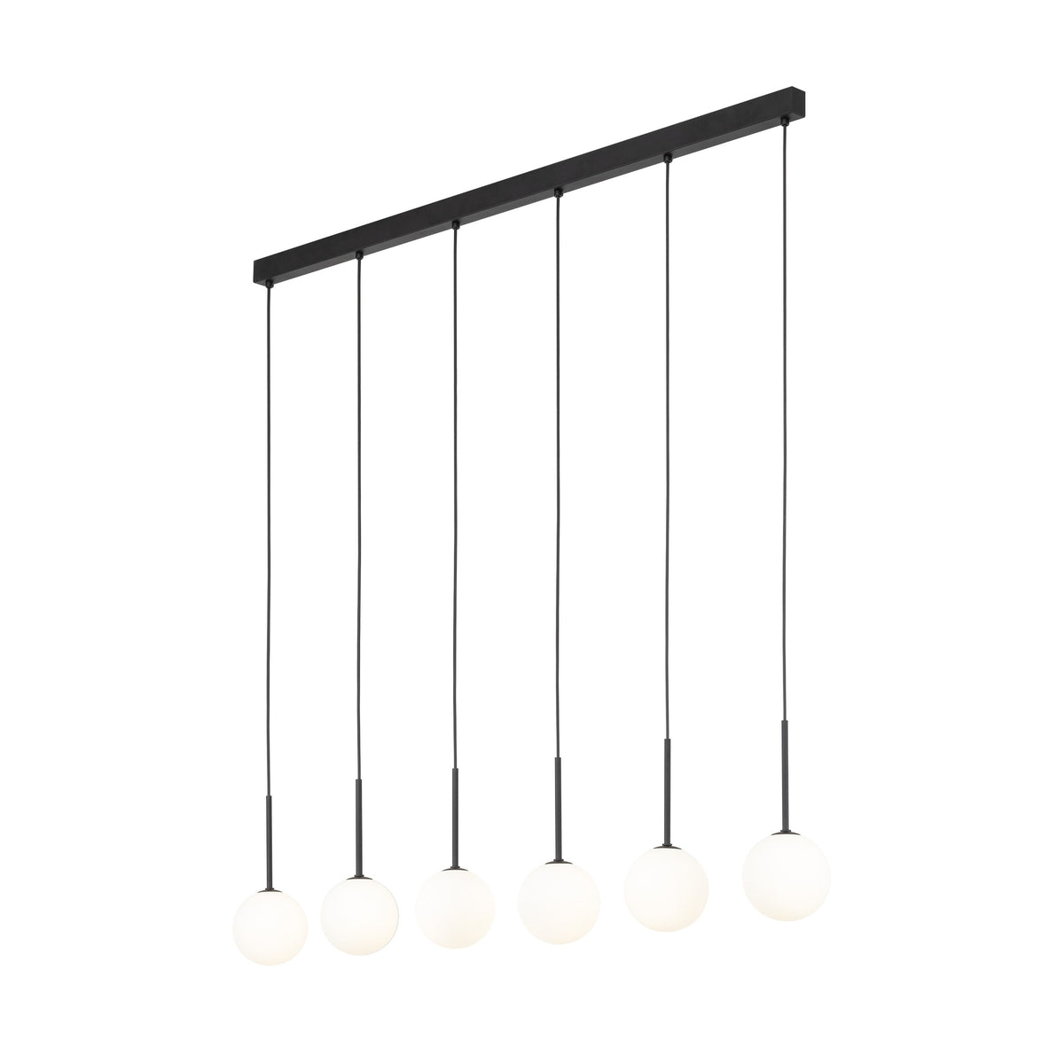 Lustră Martin, negru, 6 becuri