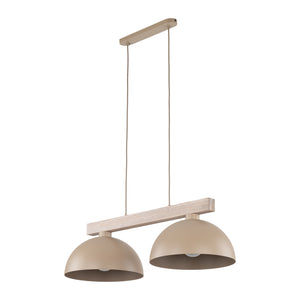 Lustră Oslo din metal, salvie, 2 becuri
