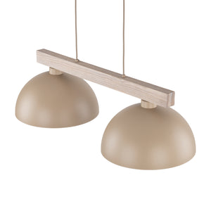 Lustră Oslo din metal, salvie, 2 becuri