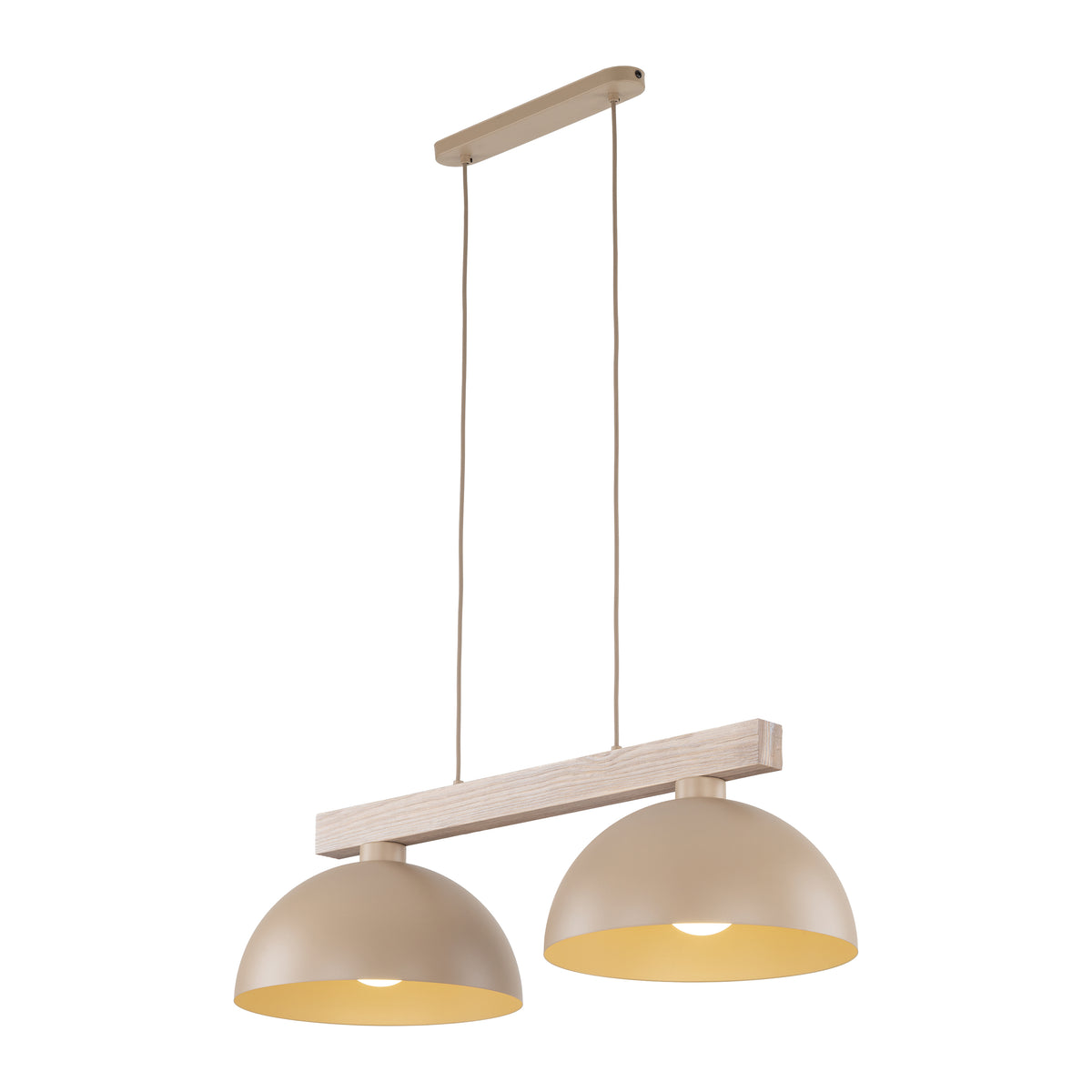 Lustră Oslo din metal, salvie, 2 becuri
