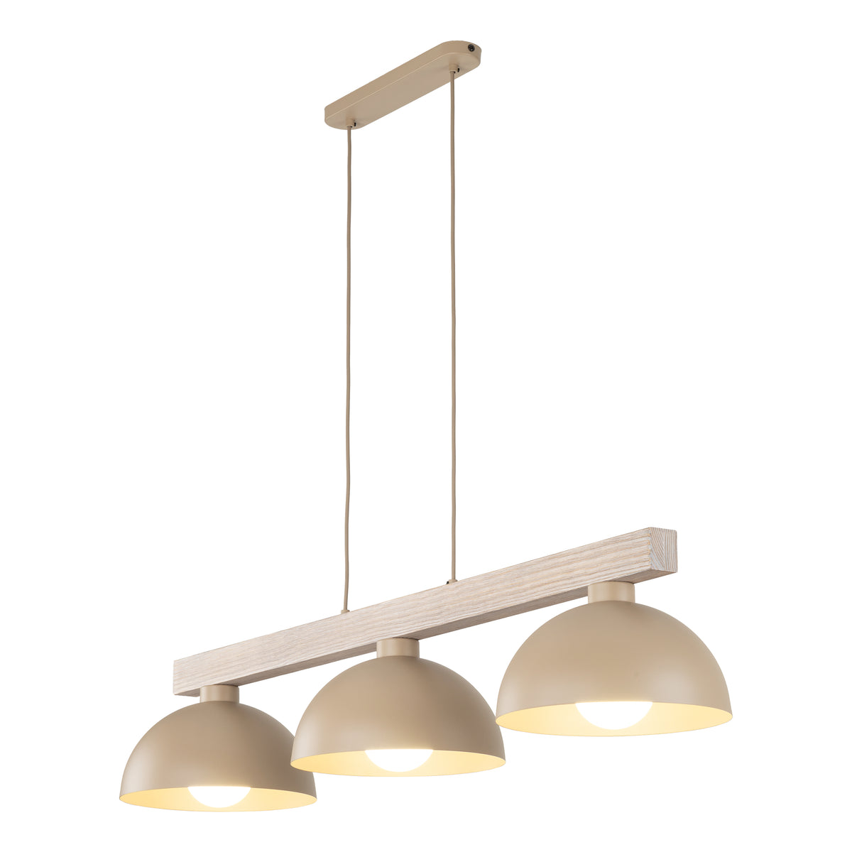 Lustră Oslo din metal, salvie, 3 becuri