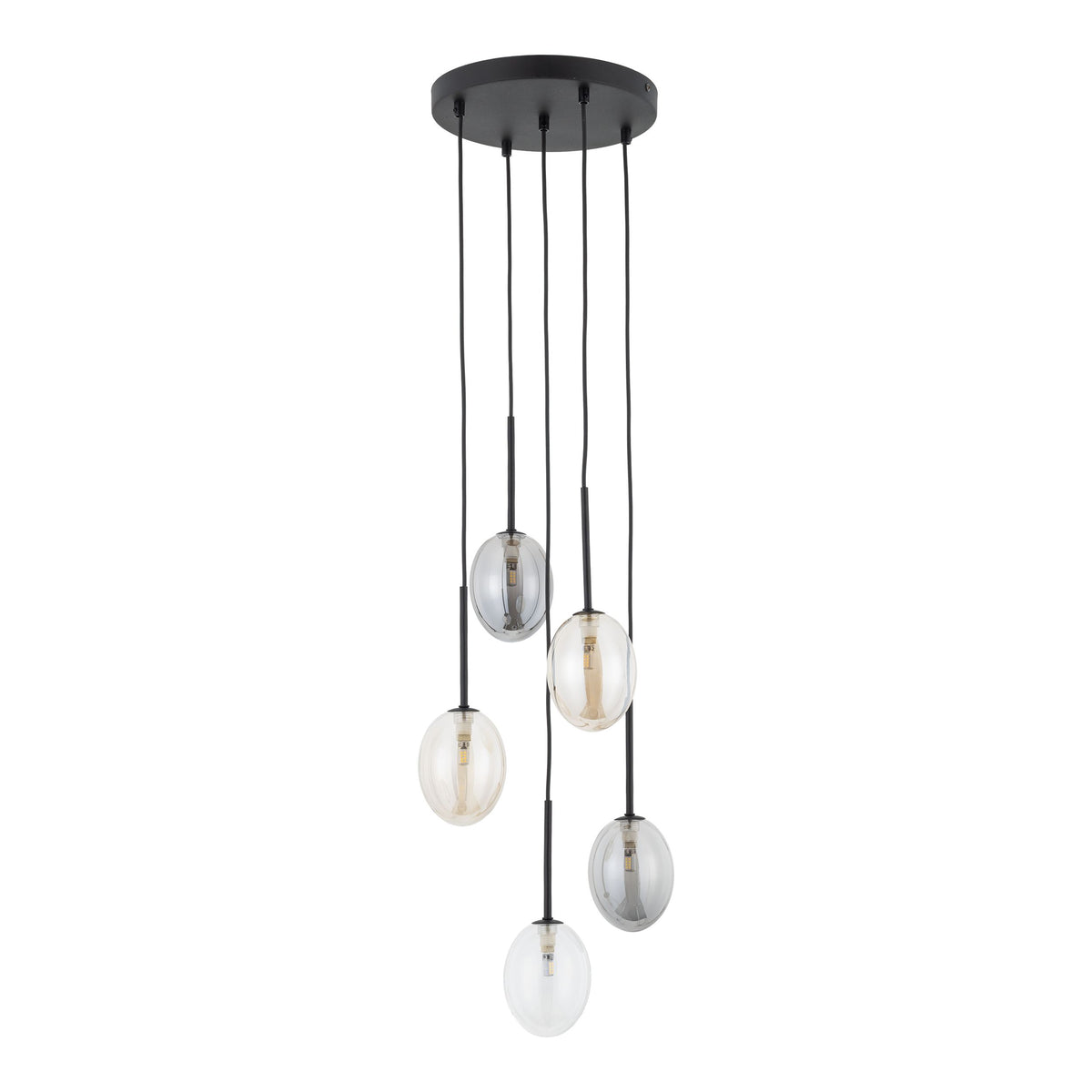 Lustră Pearl din sticlă, mix, 5 becuri