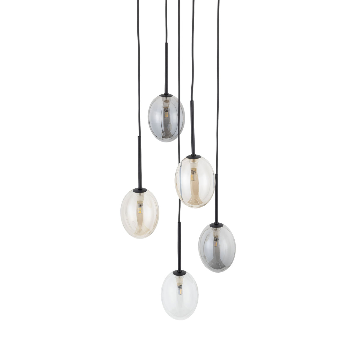 Lustră Pearl din sticlă, mix, 5 becuri