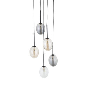 Lustră Pearl din sticlă, mix, 5 becuri