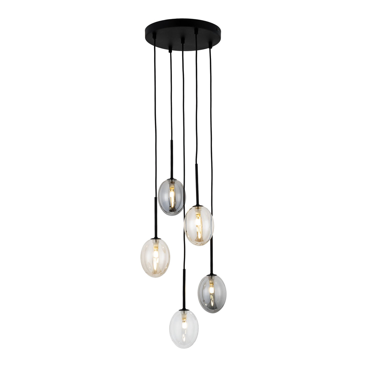 Lustră Pearl din sticlă, mix, 5 becuri