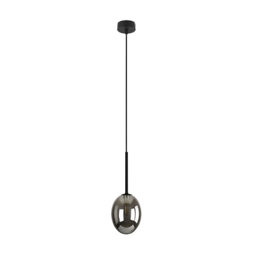 Lustră Pearl din sticlă, negru