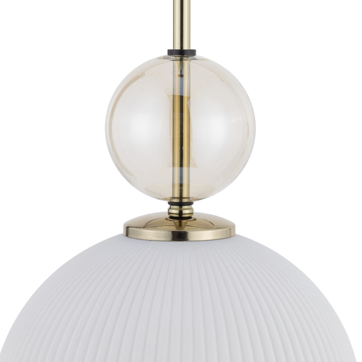 Lustră Sophia Big, coniac și alb, Big, diametru 180 mm, înălțime 1550 mm