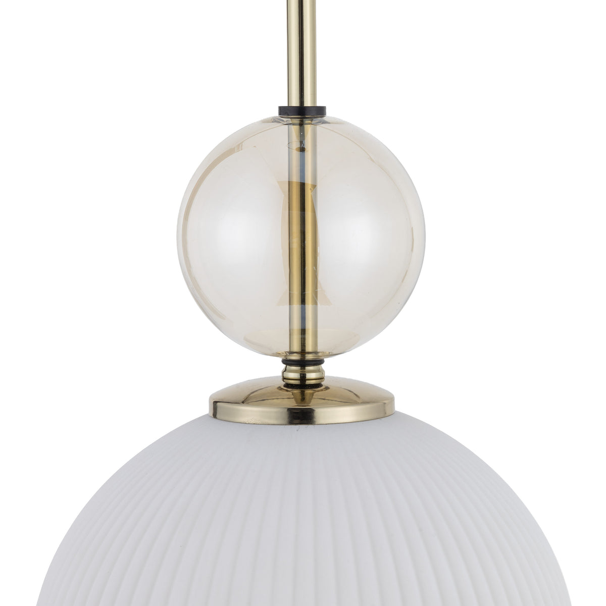 Lustră Sophia Big, coniac și alb, Big, diametru 180 mm, înălțime 1600 mm