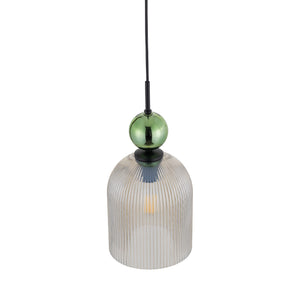 Lustră Sophia Big, verde și coniac, Big, înălțime 1600 mm, clopot