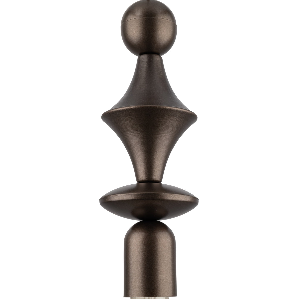 Lustră Tower din metal, maro
