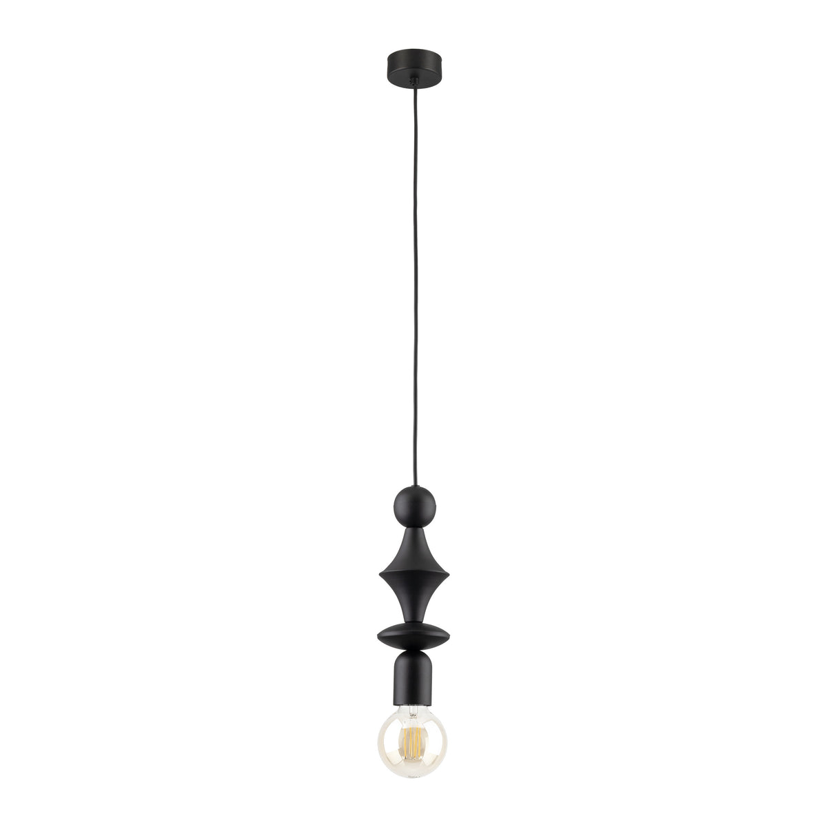 Lustră Tower din metal, negru