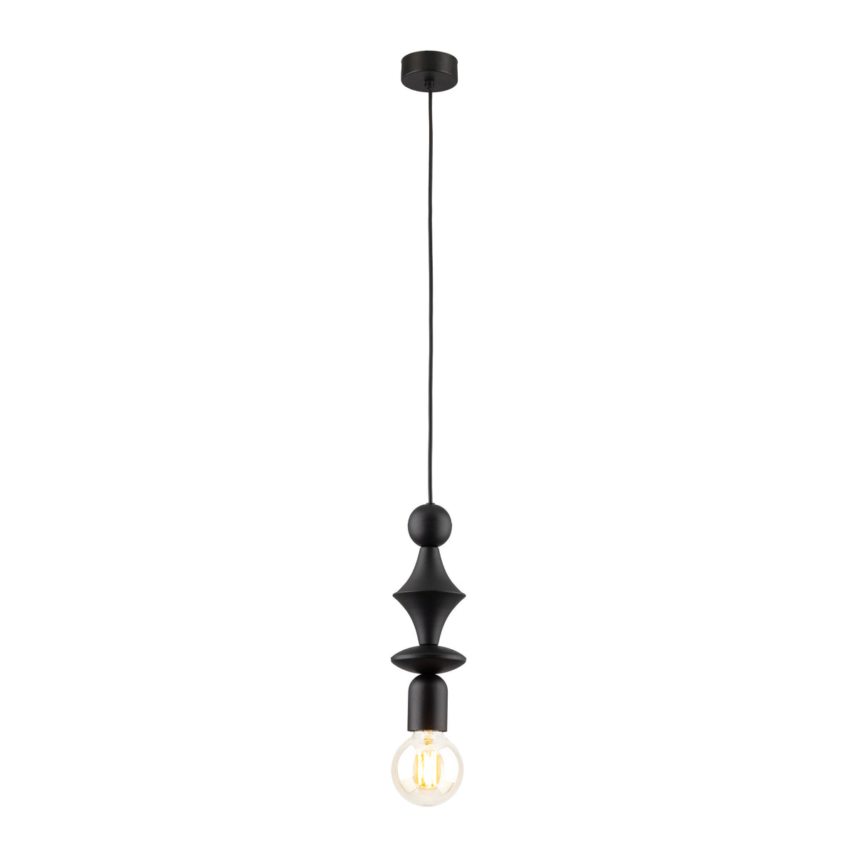 Lustră Tower din metal, negru