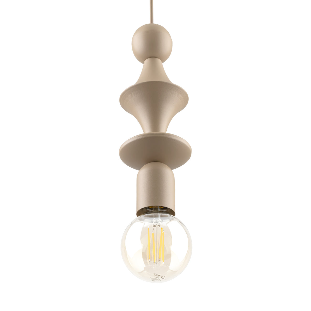 Lustră Tower din metal, salvie