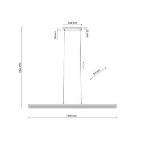Lustră Viga din lemn, lemn pin periat îmbătrânit, Lungime 1205 mm, lățime 50 mm