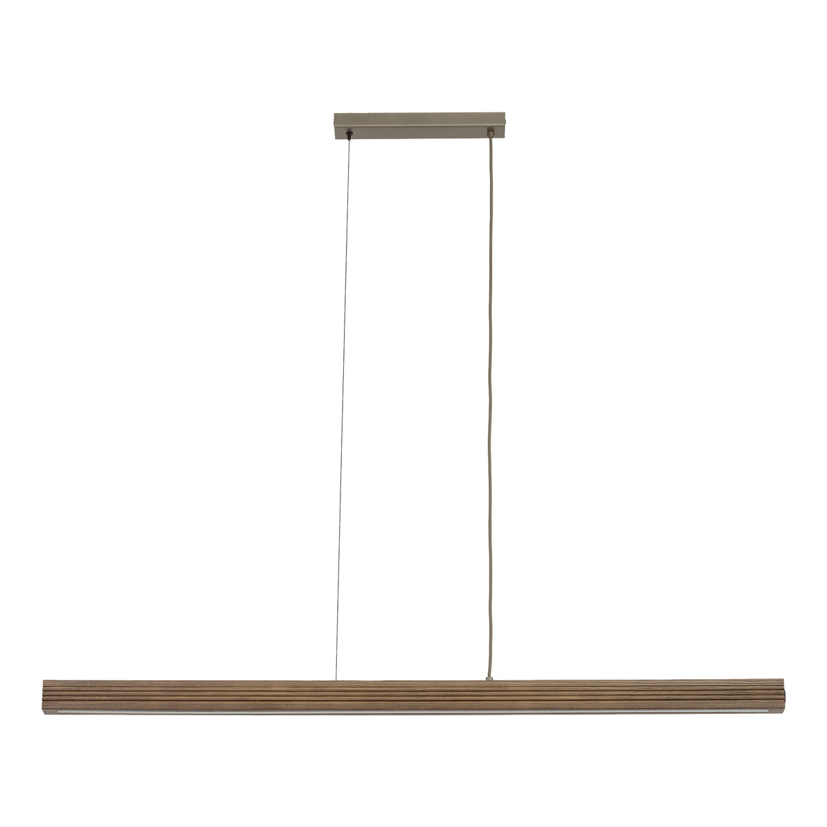 Lustră Viga din lemn, lemn pin periat nuc, Lungime 1205 mm, lățime 50 mm