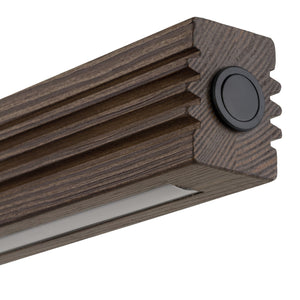 Lustră Viga din lemn, lemn pin periat nuc, Lungime 1205 mm, lățime 50 mm
