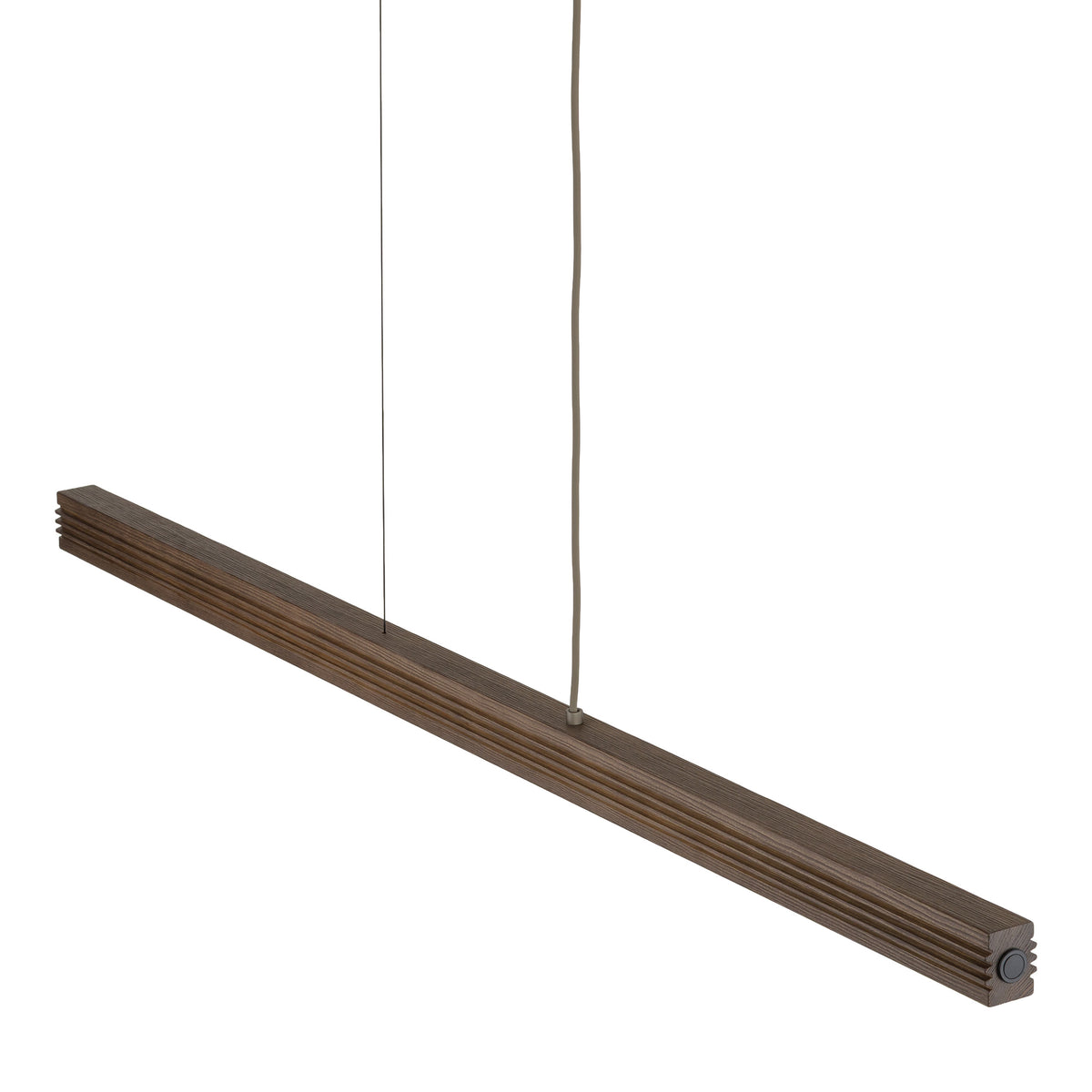 Lustră Viga din lemn, lemn pin periat nuc, Lungime 1205 mm, lățime 50 mm