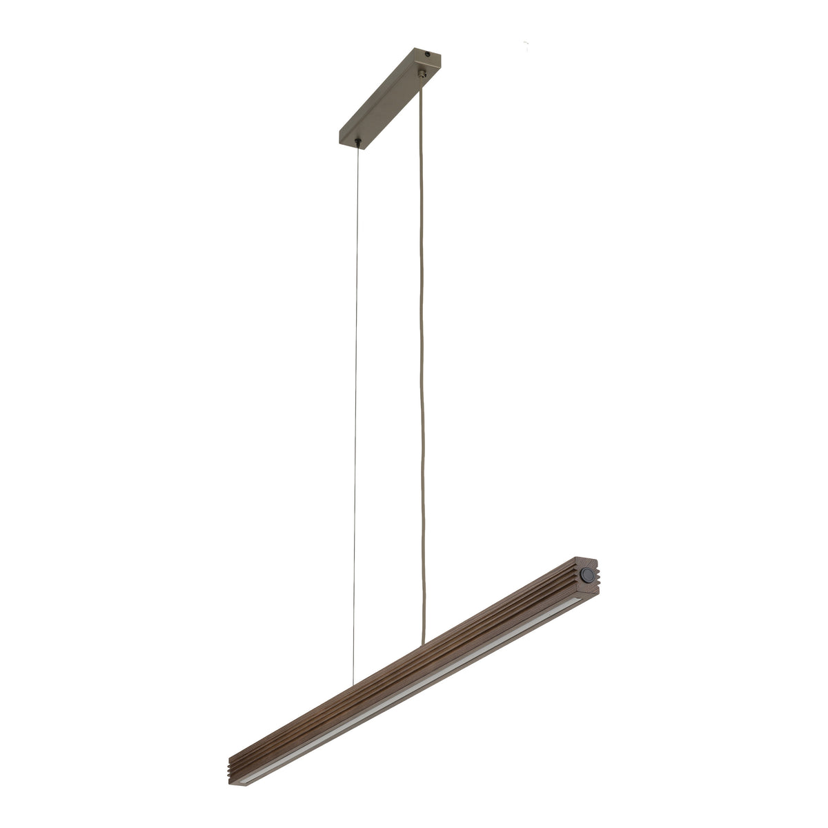 Lustră Viga din lemn, lemn pin periat nuc, Lungime 1205 mm, lățime 50 mm