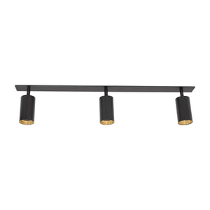 Plafonieră Amis de încastrat din metal, negru, 3 becuri