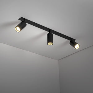 Plafonieră Amis de încastrat din metal, negru, 3 becuri