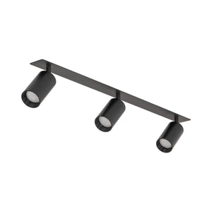 Plafonieră Amis de încastrat din metal, negru, 3 becuri