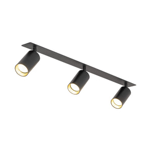 Plafonieră Amis de încastrat din metal, negru, 3 becuri