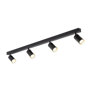 Plafonieră Amis din metal, negru, 4 becuri