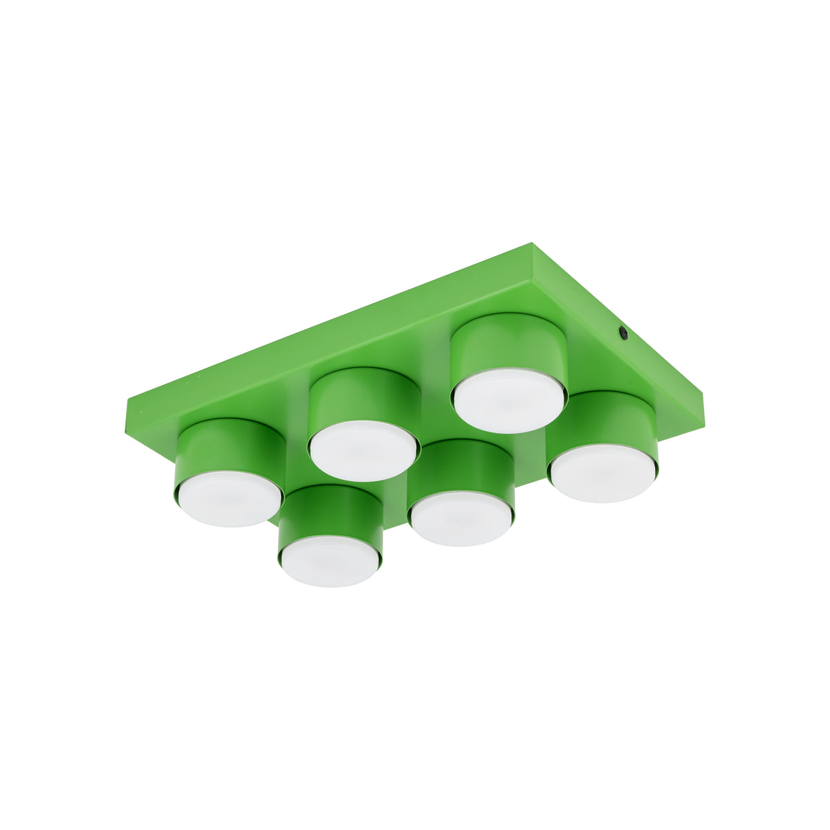 Plafonieră Brix din oțel, verde, 6 becuri