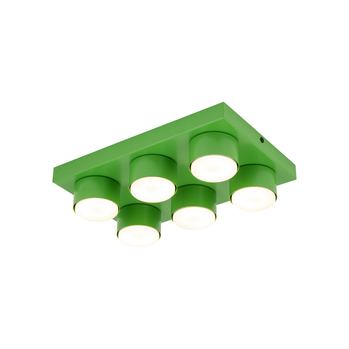 Plafonieră Brix din oțel, verde, 6 becuri