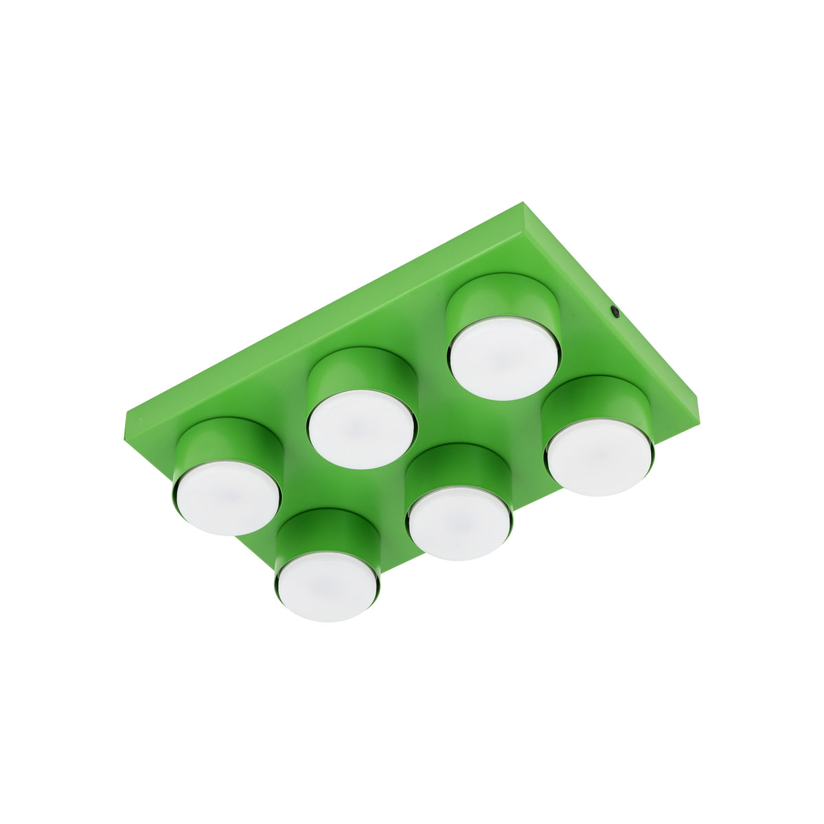 Plafonieră Brix din oțel, verde, 6 becuri
